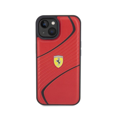 Ferrari Twist Metal Logo - Etui iPhone 15 (czerwony) Ferrari Twist Metal Logo - Etui iPhone 15 (czerwony)