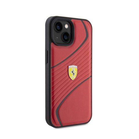 Ferrari Twist Metal Logo - Etui iPhone 15 (czerwony) Ferrari Twist Metal Logo - Etui iPhone 15 (czerwony)