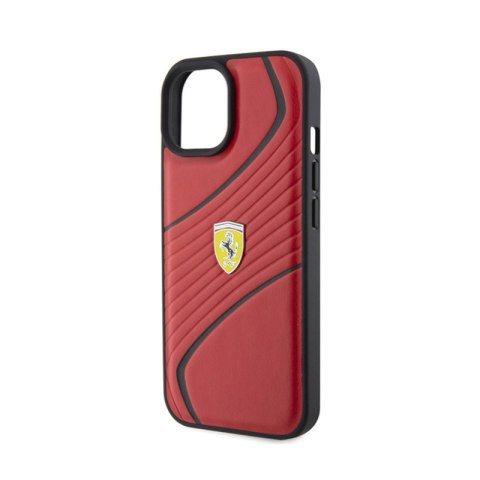 Ferrari Twist Metal Logo - Etui iPhone 15 (czerwony) Ferrari Twist Metal Logo - Etui iPhone 15 (czerwony)
