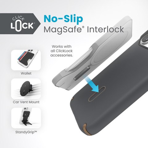 Speck Presidio2 Pro ClickLock & MagSafe - Etui iPhone 15 Pro (Charcoal Grey / Cool Bronze) Speck Presidio2 Pro ClickLock & MagSafe - Etui iPhone 15 Pro (Charcoal Grey / Cool Bronze)