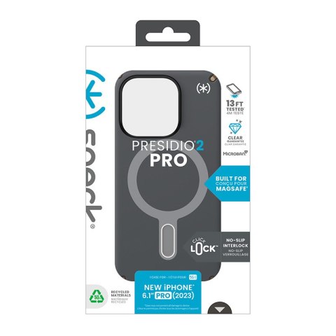 Speck Presidio2 Pro ClickLock & MagSafe - Etui iPhone 15 Pro (Charcoal Grey / Cool Bronze) Speck Presidio2 Pro ClickLock & MagSafe - Etui iPhone 15 Pro (Charcoal Grey / Cool Bronze)