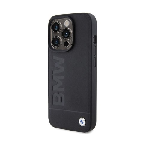 BMW Leather Hot Stamp MagSafe - Etui iPhone 15 Pro Max (Czarny) BMW Leather Hot Stamp MagSafe - Etui iPhone 15 Pro Max (Czarny)