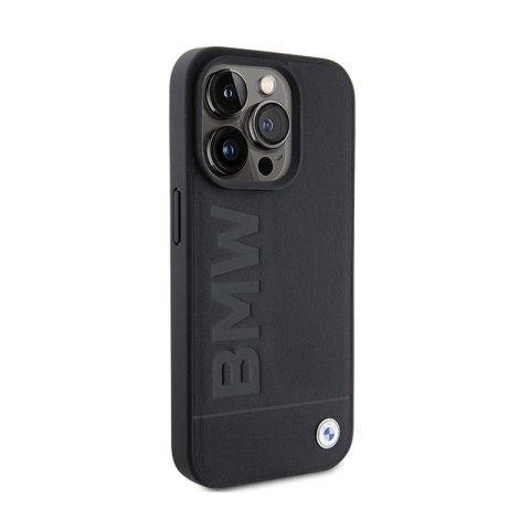 BMW Leather Hot Stamp MagSafe - Etui iPhone 15 Pro Max (Czarny) BMW Leather Hot Stamp MagSafe - Etui iPhone 15 Pro Max (Czarny)