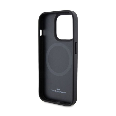 BMW Leather Hot Stamp MagSafe - Etui iPhone 15 Pro Max (Czarny) BMW Leather Hot Stamp MagSafe - Etui iPhone 15 Pro Max (Czarny)