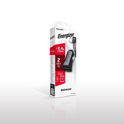 Energizer Classic - Ładowarka samochodowa 2x USB-A 2.4A 12W (Czarny) Energizer Classic - Ładowarka samochodowa 2x USB-A 2.4A 12W (Czarny)