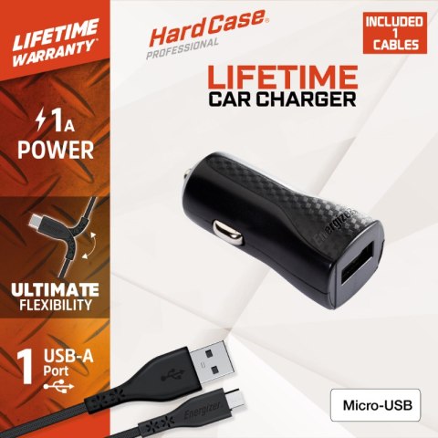 Energizer HardCase - Ładowarka samochodowa USB-A 1A + Kabel Micro USB (Czarny) Energizer HardCase - Ładowarka samochodowa USB-A 1A + Kabel Micro USB (Czarny)