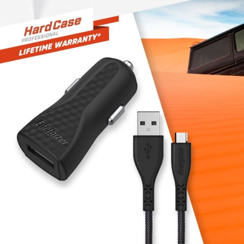 Energizer HardCase - Ładowarka samochodowa USB-A 1A + Kabel Micro USB (Czarny) Energizer HardCase - Ładowarka samochodowa USB-A 1A + Kabel Micro USB (Czarny)
