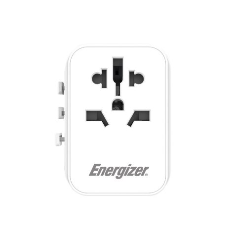 Energizer Ultimate - Ładowarka / Adapter podróżny EU / US / AU / UK + 2x USB-A & USB-C certyfikat MFi (Biały) Energizer Ultimate - Ładowarka / Adapter podróżny EU / US / AU / UK + 2x USB-A & USB-C certyfikat MFi (Biały)