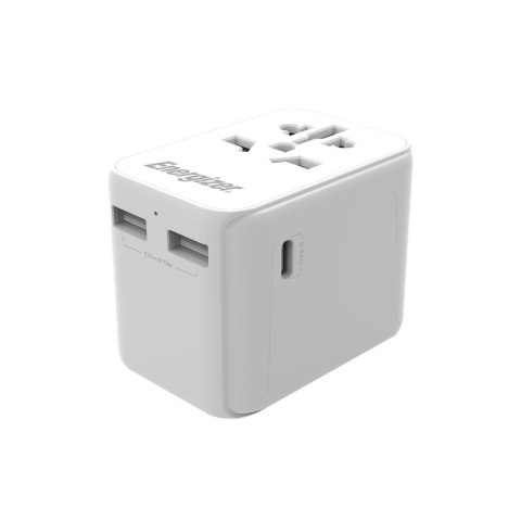 Energizer Ultimate - Ładowarka / Adapter podróżny EU / US / AU / UK + 2x USB-A & USB-C certyfikat MFi (Biały) Energizer Ultimate - Ładowarka / Adapter podróżny EU / US / AU / UK + 2x USB-A & USB-C certyfikat MFi (Biały)