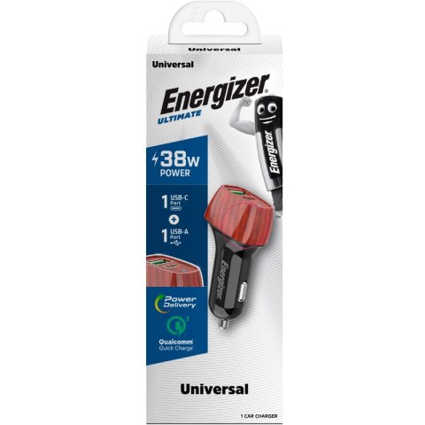 Energizer Ultimate - Ładowarka samochodowa USB-C & USB-A 38W PD + QC3.0 (Walnut) Energizer Ultimate - Ładowarka samochodowa USB-C & USB-A 38W PD + QC3.0 (Walnut)