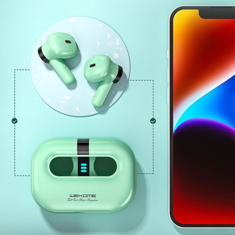 WEKOME VA06 Vanguard Series - Bezprzewodowe słuchawki Bluetooth V5.2 TWS z etui ładującym (Zielony) WEKOME VA06 Vanguard Series - Bezprzewodowe słuchawki Bluetooth V5.2 TWS z etui ładującym (Zielony)