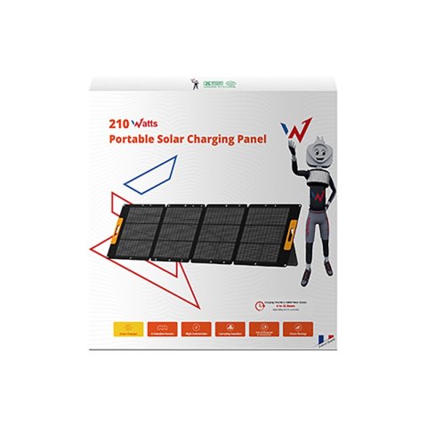 Wonder Ws210 - Panel słoneczny / Ładowarka solarna 210W z wyjściem MC4 (Czarny) Wonder Ws210 - Panel słoneczny / Ładowarka solarna 210W z wyjściem MC4 (Czarny)