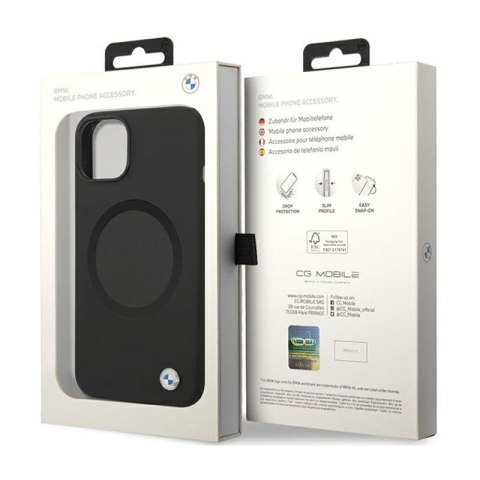BMW Signature Liquid Silicone MagSafe - Etui iPhone 14 (czarny) BMW Signature Liquid Silicone MagSafe - Etui iPhone 14 (czarny)