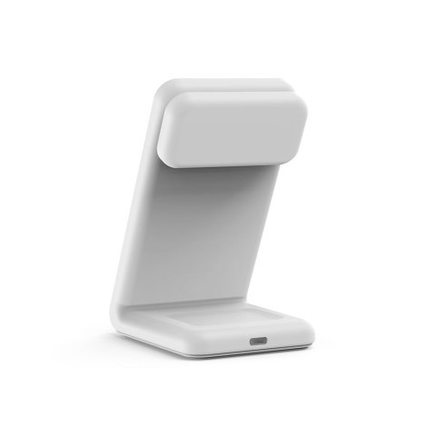 Crong MagSpot Pivot Stand - Ładowarka bezprzewodowa 3w1 z MagSafe do iPhone, Apple Watch i AirPods (biały) Crong MagSpot Pivot Stand - Ładowarka bezprzewodowa 3w1 z MagSafe do iPhone, Apple Watch i AirPods (biały)