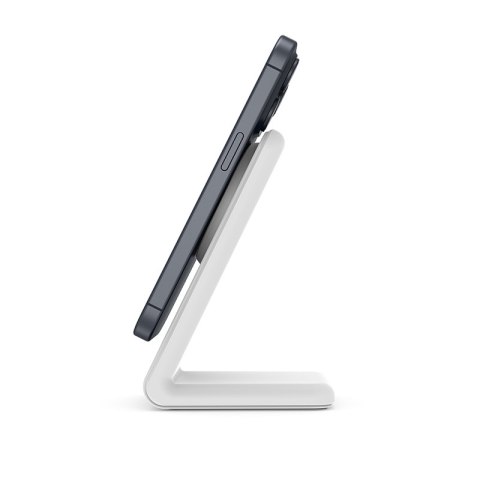 Crong MagSpot Stand - Ładowarka bezprzewodowa 2w1 z MagSafe do iPhone i AirPods (biały) Crong MagSpot Stand - Ładowarka bezprzewodowa 2w1 z MagSafe do iPhone i AirPods (biały)