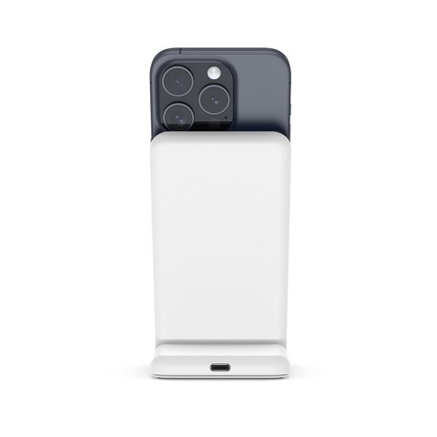 Crong MagSpot Stand - Ładowarka bezprzewodowa 2w1 z MagSafe do iPhone i AirPods (biały) Crong MagSpot Stand - Ładowarka bezprzewodowa 2w1 z MagSafe do iPhone i AirPods (biały)