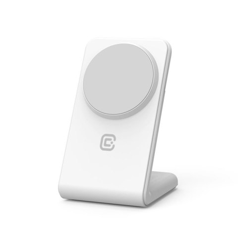 Crong MagSpot Stand - Ładowarka bezprzewodowa 2w1 z MagSafe do iPhone i AirPods (biały) Crong MagSpot Stand - Ładowarka bezprzewodowa 2w1 z MagSafe do iPhone i AirPods (biały)