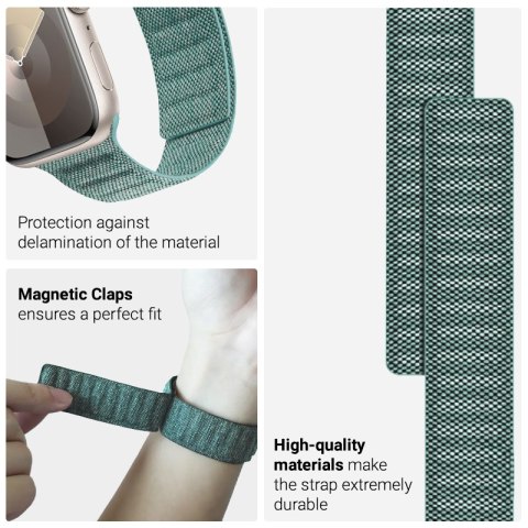 Crong Melange - Pasek magnetyczny do Apple Watch 38/40/41/42 mm (turkusowy melanż) Crong Melange - Pasek magnetyczny do Apple Watch 38/40/41/42 mm (turkusowy melanż)
