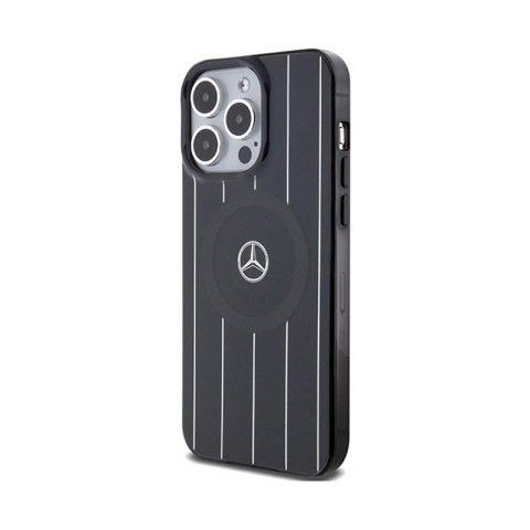 Mercedes Double Layer Crossed Lines MagSafe - Etui iPhone 15 Pro (czarny) Mercedes Double Layer Crossed Lines MagSafe - Etui iPhone 15 Pro (czarny)