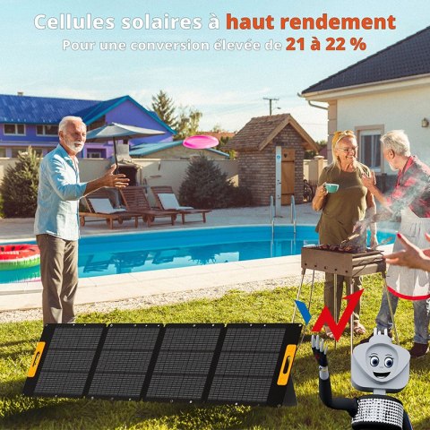 Wonder Ws210 - Panel słoneczny / Ładowarka solarna 210W z wyjściem MC4 (Czarny) Wonder Ws210 - Panel słoneczny / Ładowarka solarna 210W z wyjściem MC4 (Czarny)