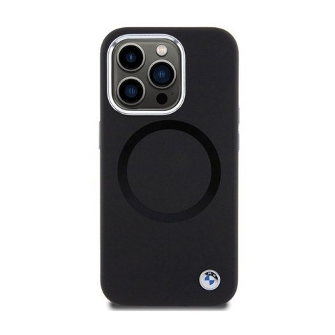 BMW Signature Liquid Silicone MagSafe - Etui iPhone 15 Pro Max (czarny) BMW Signature Liquid Silicone MagSafe - Etui iPhone 15 Pro Max (czarny)