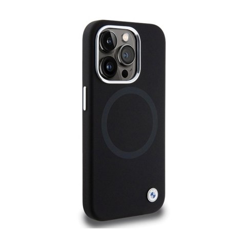 BMW Signature Liquid Silicone MagSafe - Etui iPhone 15 Pro Max (czarny) BMW Signature Liquid Silicone MagSafe - Etui iPhone 15 Pro Max (czarny)