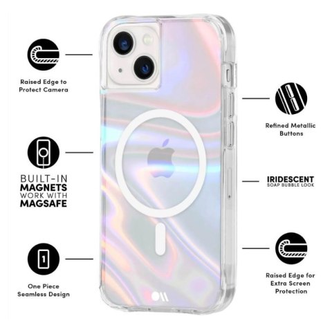 Case-Mate Soap Bubble MagSafe - Etui iPhone 15 Plus (Iridescent) Case-Mate Soap Bubble MagSafe - Etui iPhone 15 Plus (Iridescent)