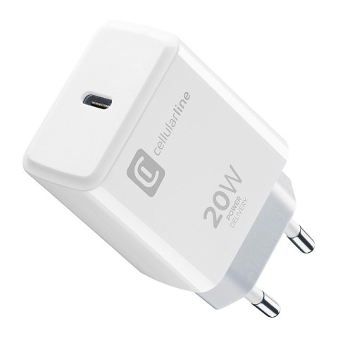 Cellularline - Ładowarka sieciowa USB-C Power Delivery 20W (Designed for Apple) (biały) Cellularline - Ładowarka sieciowa USB-C Power Delivery 20W (Designed for Apple) (biały)