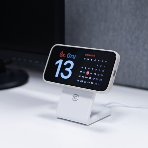 Crong MagSpot Pivot Stand - Ładowarka bezprzewodowa 3w1 z MagSafe do iPhone, Apple Watch i AirPods (biały) Crong MagSpot Pivot Stand - Ładowarka bezprzewodowa 3w1 z MagSafe do iPhone, Apple Watch i AirPods (biały)
