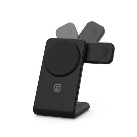 Crong MagSpot Pivot Stand - Ładowarka bezprzewodowa 3w1 z MagSafe do iPhone, Apple Watch i AirPods (czarny) Crong MagSpot Pivot Stand - Ładowarka bezprzewodowa 3w1 z MagSafe do iPhone, Apple Watch i AirPods (czarny)