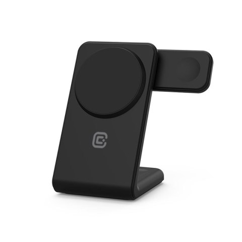 Crong MagSpot Pivot Stand - Ładowarka bezprzewodowa 3w1 z MagSafe do iPhone, Apple Watch i AirPods (czarny) Crong MagSpot Pivot Stand - Ładowarka bezprzewodowa 3w1 z MagSafe do iPhone, Apple Watch i AirPods (czarny)