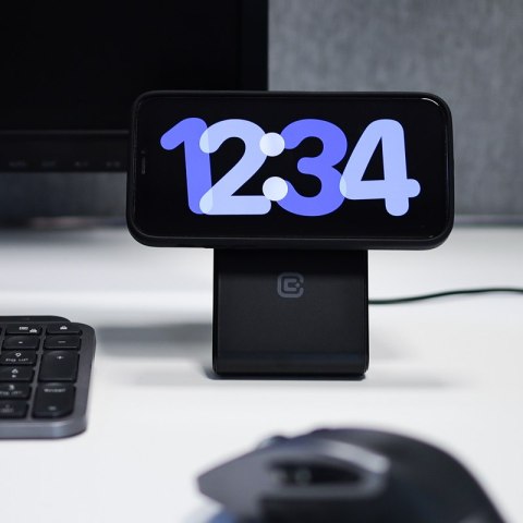 Crong MagSpot Pivot Stand - Ładowarka bezprzewodowa 3w1 z MagSafe do iPhone, Apple Watch i AirPods (czarny) Crong MagSpot Pivot Stand - Ładowarka bezprzewodowa 3w1 z MagSafe do iPhone, Apple Watch i AirPods (czarny)