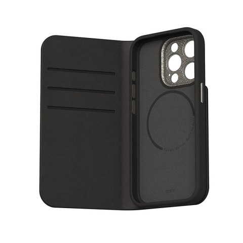 Moshi Overture MagSafe - Skórzane etui 3w1 z klapką iPhone 15 Pro (Midnight Black) Moshi Overture MagSafe - Skórzane etui 3w1 z klapką iPhone 15 Pro (Midnight Black)