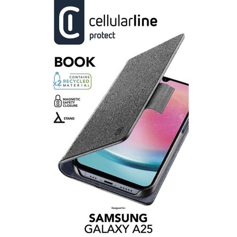 Cellularline Book Case - Etui Samsung Galaxy A25 5G (czarny) Cellularline Book Case - Etui Samsung Galaxy A25 5G (czarny)