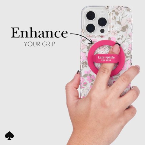 Kate Spade New York Magnetic Loop Grip - Uchwyt MagSafe na palec (Pom Pom Pink) Kate Spade New York Magnetic Loop Grip - Uchwyt MagSafe na palec (Pom Pom Pink)
