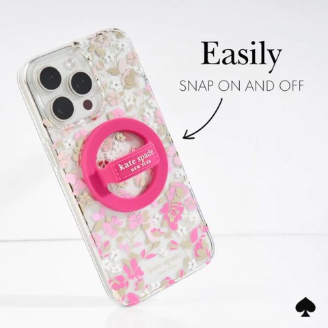 Kate Spade New York Magnetic Loop Grip - Uchwyt MagSafe na palec (Pom Pom Pink) Kate Spade New York Magnetic Loop Grip - Uchwyt MagSafe na palec (Pom Pom Pink)