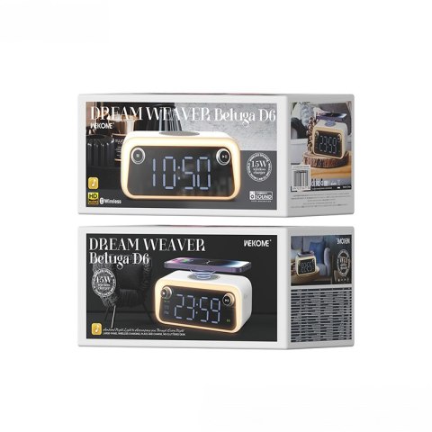 WEKOME Beluga D6 Dream - Wielofunkcyjny bezprzewodowy głośnik / Radio FM z funkcją ładowania indukcyjnego 15W MagSafe (Biały) WEKOME Beluga D6 Dream - Wielofunkcyjny bezprzewodowy głośnik / Radio FM z funkcją ładowania indukcyjnego 15W MagSafe (Biały)