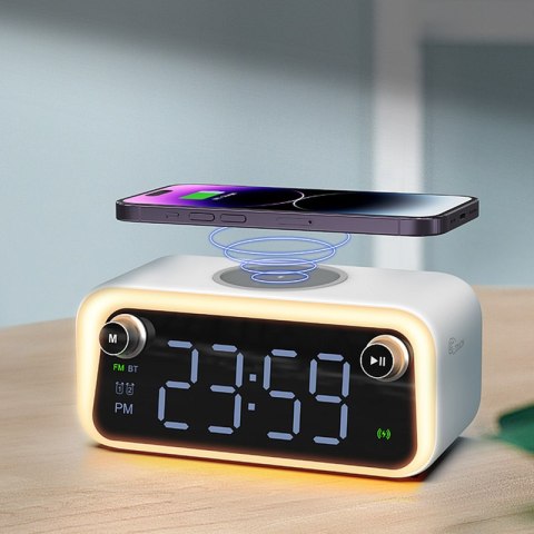 WEKOME Beluga D6 Dream - Wielofunkcyjny bezprzewodowy głośnik / Radio FM z funkcją ładowania indukcyjnego 15W MagSafe (Biały) WEKOME Beluga D6 Dream - Wielofunkcyjny bezprzewodowy głośnik / Radio FM z funkcją ładowania indukcyjnego 15W MagSafe (Biały)