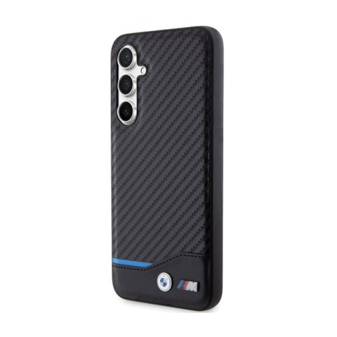 BMW Leather Carbon Blue Line - Etui Samsung Galaxy S23 FE (czarny) BMW Leather Carbon Blue Line - Etui Samsung Galaxy S23 FE (czarny)