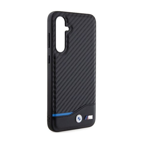 BMW Leather Carbon Blue Line - Etui Samsung Galaxy S23 FE (czarny) BMW Leather Carbon Blue Line - Etui Samsung Galaxy S23 FE (czarny)