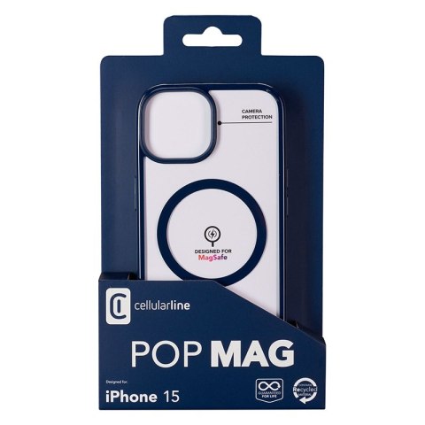 Cellularline Pop Mag - Etui iPhone 15 MagSafe (granatowy) Cellularline Pop Mag - Etui iPhone 15 MagSafe (granatowy)
