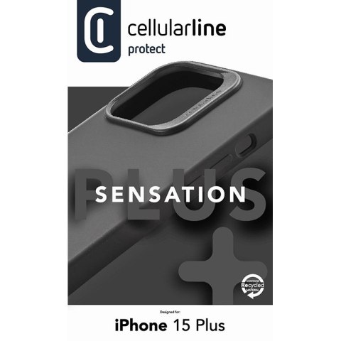 Cellularline Sensation Plus - Etui iPhone 15 Plus z powłoką MICROBAN (czarny) Cellularline Sensation Plus - Etui iPhone 15 Plus z powłoką MICROBAN (czarny)