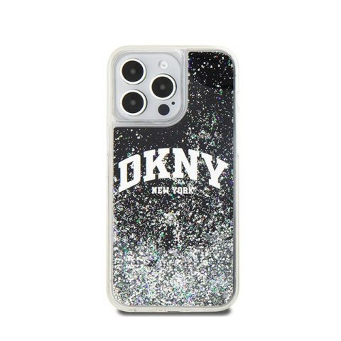 DKNY Liquid Glitter Big Logo - Etui iPhone 15 Pro Max (czarny) DKNY Liquid Glitter Big Logo - Etui iPhone 15 Pro Max (czarny)