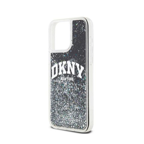 DKNY Liquid Glitter Big Logo - Etui iPhone 15 Pro Max (czarny) DKNY Liquid Glitter Big Logo - Etui iPhone 15 Pro Max (czarny)