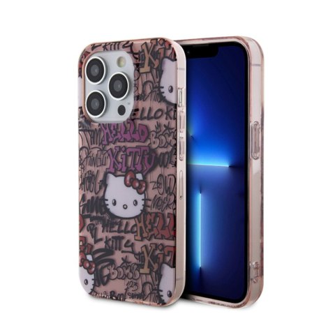 Hello Kitty IML Tags Graffiti - Etui iPhone 15 Pro (różowy) Hello Kitty IML Tags Graffiti - Etui iPhone 15 Pro (różowy)