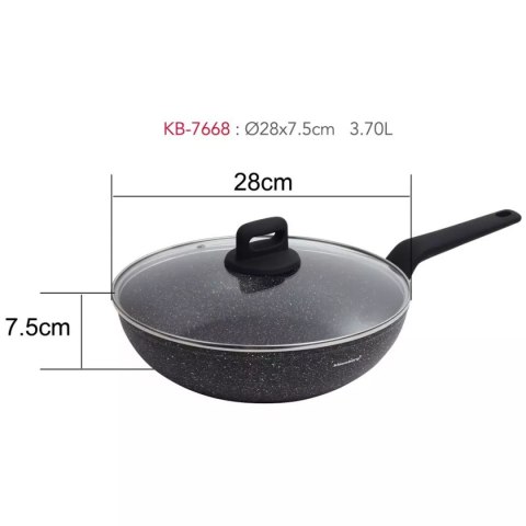 KLAUSBERG WOK MARMURKOWY Z POKRYWĄ KLAUSBERG 28cm KB-7668 KLAUSBERG WOK MARMURKOWY Z POKRYWĄ KLAUSBERG 28cm KB-7668