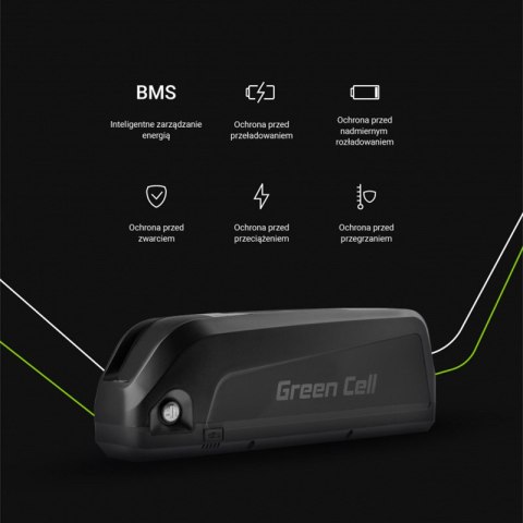 Green Cell - Bateria do roweru elektrycznego E-Bike z ładowarką 48V 18Ah 864Wh Li-Ion XLR 3 PIN Green Cell - Bateria do roweru elektrycznego E-Bike z ładowarką 48V 18Ah 864Wh Li-Ion XLR 3 PIN