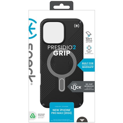 Speck Presidio2 Grip ClickLock & MagSafe - Etui iPhone 16 Pro Max (Black / Slate Grey / White) Speck Presidio2 Grip ClickLock & MagSafe - Etui iPhone 16 Pro Max (Black / Slate Grey / White)