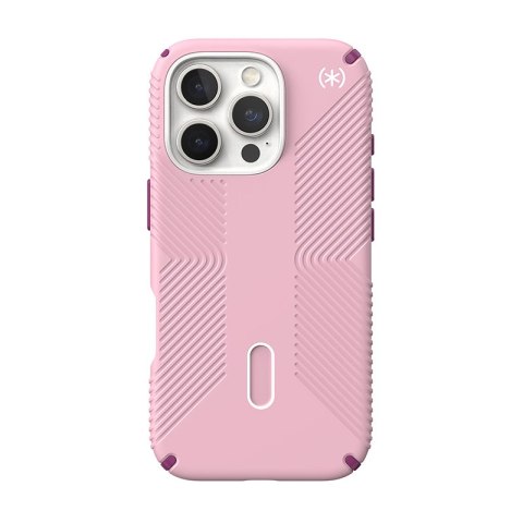 Speck Presidio2 Grip ClickLock & MagSafe - Etui iPhone 16 Pro (Wednesday Pink / Boysenberry Purple / White) Speck Presidio2 Grip ClickLock & MagSafe - Etui iPhone 16 Pro (Wednesday Pink / Boysenberry Purple / White)
