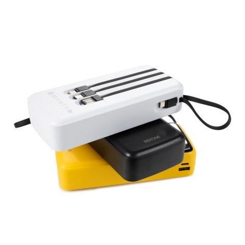 WEKOME WP-10 Pop Digital Series - Power bank 20000 mAh z wbudowanym kablem USB-C / Lightning / Micro USB / USB-A (Żółty) WEKOME WP-10 Pop Digital Series - Power bank 20000 mAh z wbudowanym kablem USB-C / Lightning / Micro USB / USB-A (Żółty)